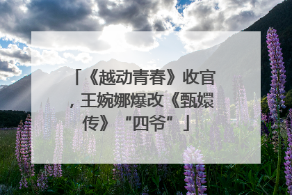 《越动青春》收官，王婉娜爆改《甄嬛传》“四爷”