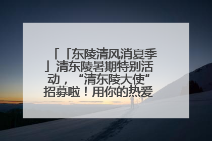 「东陵清风消夏季」清东陵暑期特别活动，“清东陵大使”招募啦！用你的热爱守护世界遗产！