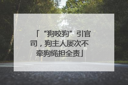 “狗咬狗”引官司，狗主人屡次不牵狗绳担全责