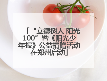 “立德树人 阳光100”暨《阳光少年报》公益捐赠活动在郑州启动