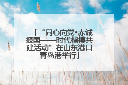 “同心向党•赤诚报国——时代楷模共建活动”在山东港口青岛港举行