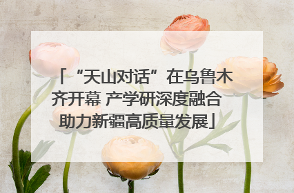 “天山对话”在乌鲁木齐开幕 产学研深度融合助力新疆高质量发展