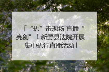 “执”击现场 直播“亮剑”！新野县法院开展集中执行直播活动