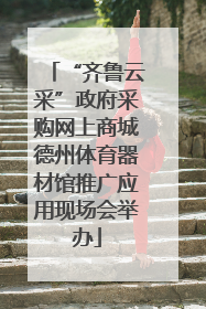“齐鲁云采”政府采购网上商城德州体育器材馆推广应用现场会举办