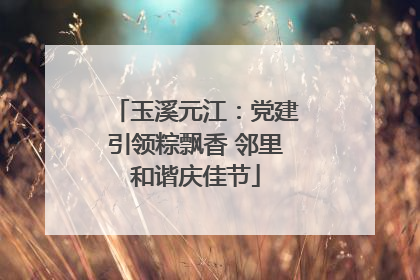 玉溪元江：党建引领粽飘香 邻里和谐庆佳节