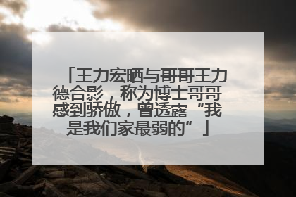 王力宏晒与哥哥王力德合影，称为博士哥哥感到骄傲，曾透露“我是我们家最弱的”