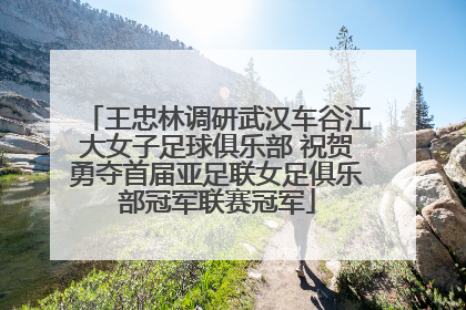 王忠林调研武汉车谷江大女子足球俱乐部 祝贺勇夺首届亚足联女足俱乐部冠军联赛冠军