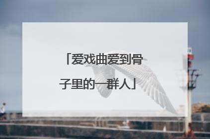 爱戏曲爱到骨子里的一群人