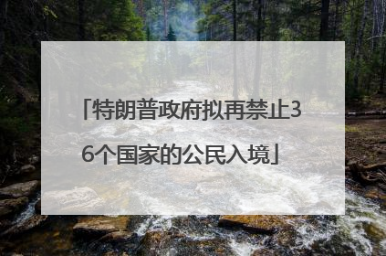 特朗普政府拟再禁止36个国家的公民入境
