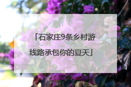 石家庄9条乡村游线路承包你的夏天