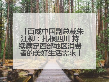 百威中国副总裁朱江柳：扎根四川 持续满足西部地区消费者的美好生活需求丨西望四川