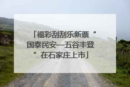 福彩刮刮乐新票“国泰民安—五谷丰登”在石家庄上市