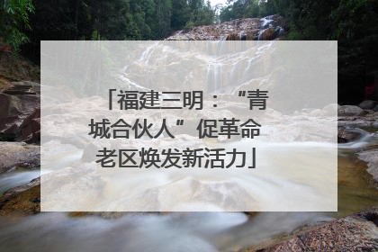 福建三明：“青城合伙人”促革命老区焕发新活力