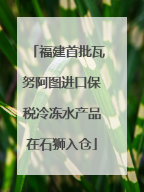 福建首批瓦努阿图进口保税冷冻水产品在石狮入仓