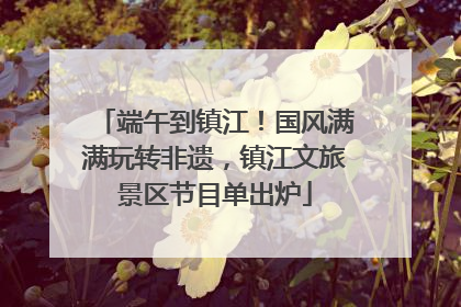 端午到镇江！国风满满玩转非遗，镇江文旅景区节目单出炉