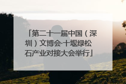 第二十一届中国（深圳）文博会·十堰绿松石产业对接大会举行