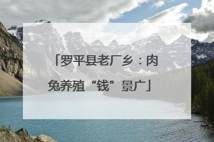 罗平县老厂乡：肉兔养殖“钱”景广