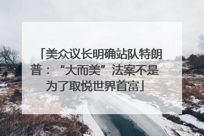 美众议长明确站队特朗普：“大而美”法案不是为了取悦世界首富