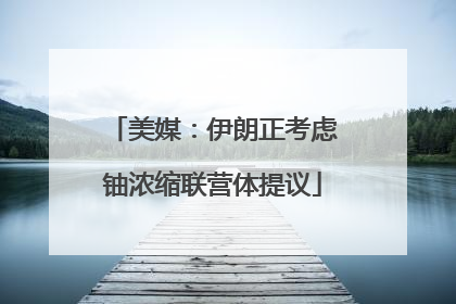 美媒：伊朗正考虑铀浓缩联营体提议