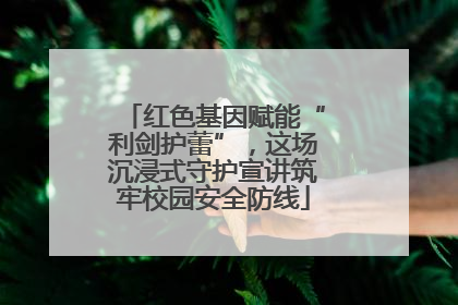 红色基因赋能“利剑护蕾”，这场沉浸式守护宣讲筑牢校园安全防线