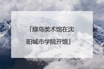 绿岛美术馆在沈阳城市学院开馆