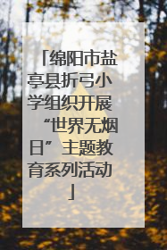 绵阳市盐亭县折弓小学组织开展“世界无烟日”主题教育系列活动