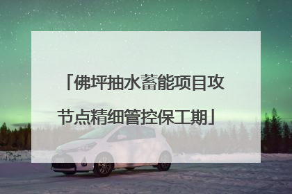 佛坪抽水蓄能项目攻节点精细管控保工期