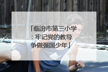 临汾市第三小学：牢记党的教导 争做强国少年