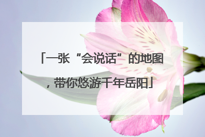 一张“会说话”的地图，带你悠游千年岳阳