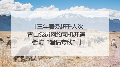 三年服务超千人次 青山党员网约司机开通街坊“温情专线”