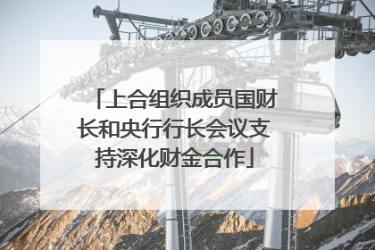上合组织成员国财长和央行行长会议支持深化财金合作