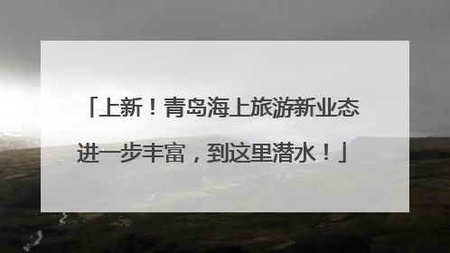 上新！青岛海上旅游新业态进一步丰富，到这里潜水！