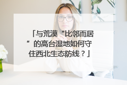 与荒漠“比邻而居”的高台湿地如何守住西北生态防线？