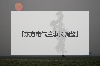 东方电气董事长调整