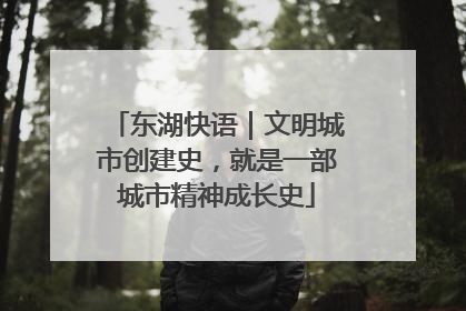 东湖快语｜文明城市创建史，就是一部城市精神成长史