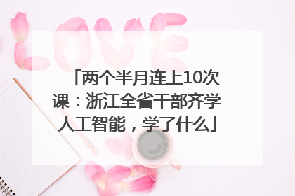 两个半月连上10次课：浙江全省干部齐学人工智能，学了什么