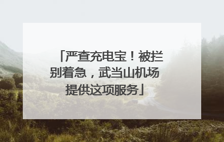 严查充电宝！被拦别着急，武当山机场提供这项服务