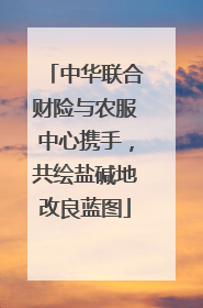 中华联合财险与农服中心携手，共绘盐碱地改良蓝图