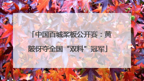 中国百城桨板公开赛：黄陂伢夺全国“双料”冠军