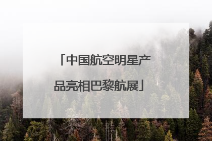 中国航空明星产品亮相巴黎航展