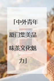 中外青年厦门集美品味茶文化魅力