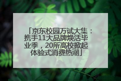 京东校园万试大集：携手11大品牌焕活毕业季，20所高校掀起体验式消费热潮