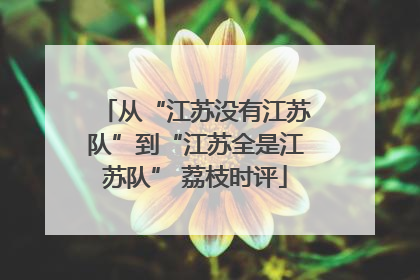 从“江苏没有江苏队”到“江苏全是江苏队” 荔枝时评