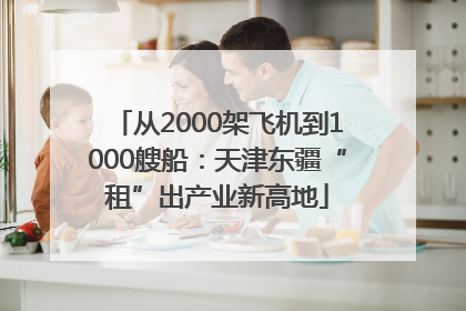 从2000架飞机到1000艘船：天津东疆“租”出产业新高地