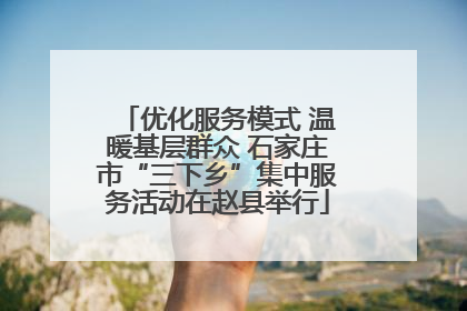 优化服务模式 温暖基层群众 石家庄市“三下乡”集中服务活动在赵县举行