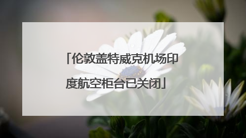 伦敦盖特威克机场印度航空柜台已关闭
