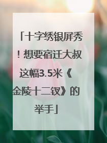 十字绣银屏秀！想要宿迁大叔这幅3.5米《金陵十二钗》的举手