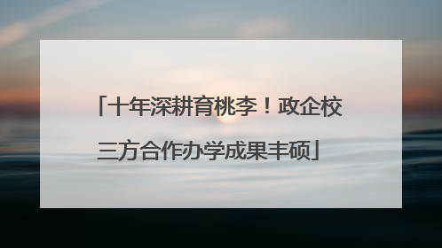 十年深耕育桃李！政企校三方合作办学成果丰硕