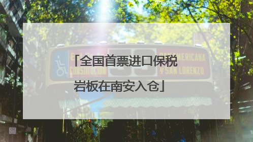 全国首票进口保税岩板在南安入仓