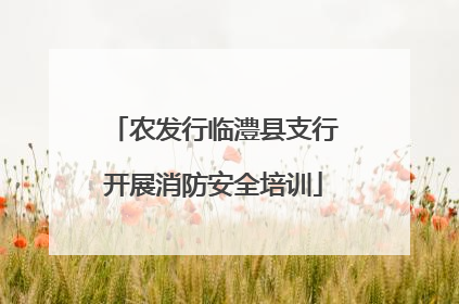 农发行临澧县支行开展消防安全培训